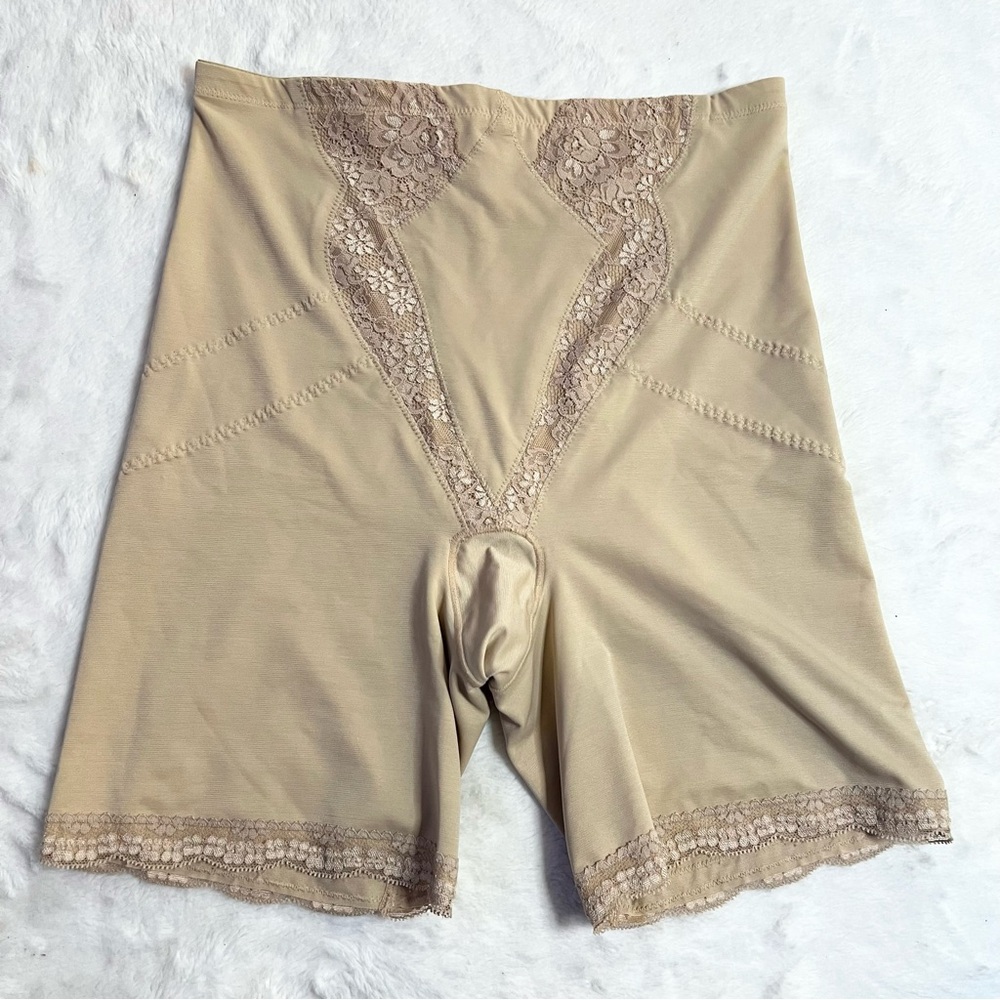 SUBTRACT Waist Control Thigh Slimmer Shapewear Shorts with Lace Size XL Nude